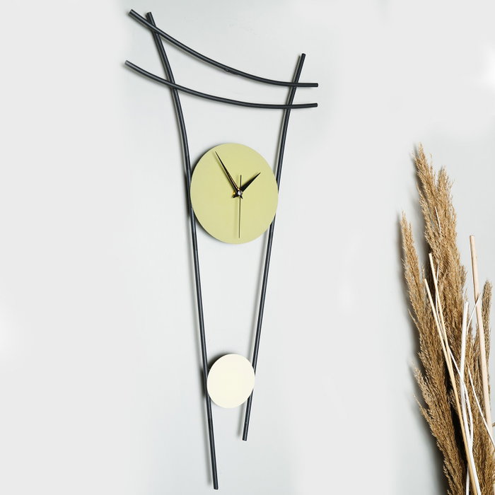 Wallity Heit - Green Reloj de Pared Decorativo de Metal